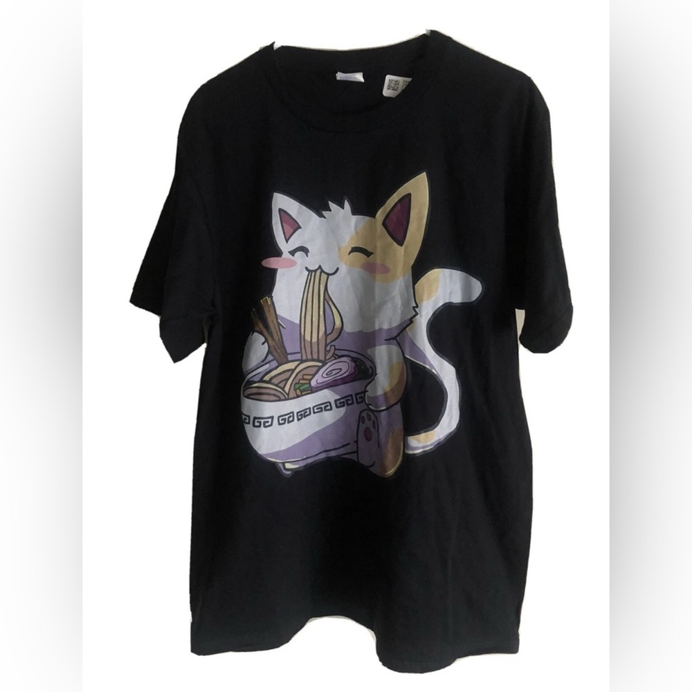 Cat Ramen T-Shirt Cute Kitty Tee